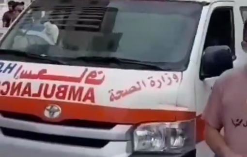 Thumbnail preview image for the video titled: Paramedics retrieve the body of Palestinian killed at home Gaza City
