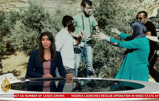 Thumbnail preview image for the video titled: Israeli forces broke into Birzeit University to remove a memorial as the symbol of national identity