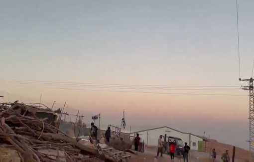 Thumbnail preview image for the video titled: Settlers from Shimon Atiya outposts invaded Umm al Khair threatening the lives of the residents