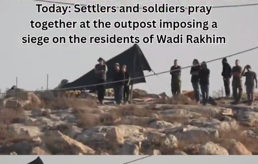 Thumbnail preview image for the video titled: Day 3 of the settler siege on the Shinaran family's home in Wadi Rakhim