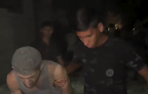 Thumbnail preview image for the video titled: First moments after Israeli bombing of a house in the Sabra neighborhood