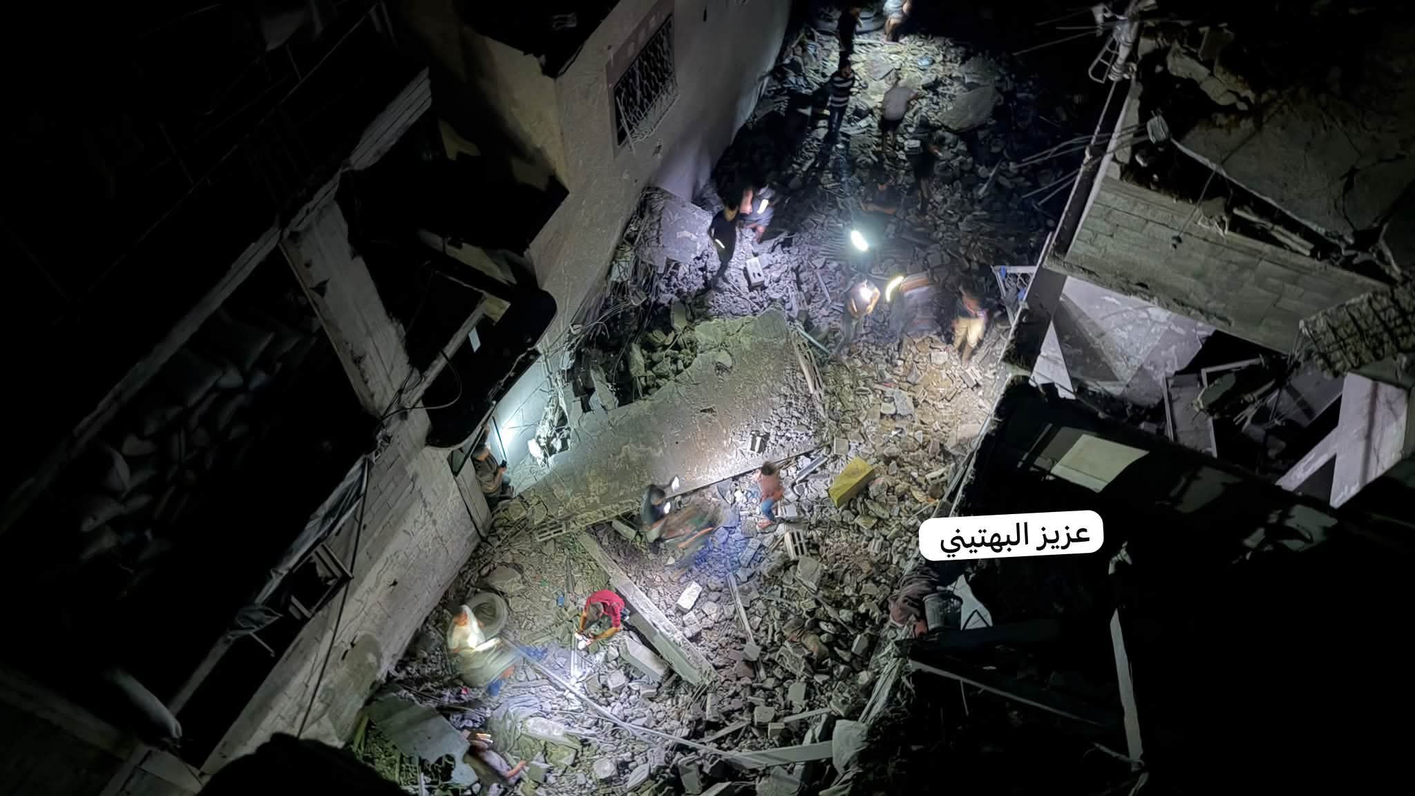 Thumbnail preview image for the video titled: Total destruction of house bombed by Israel in the Sabra neighborhood of Gaza City