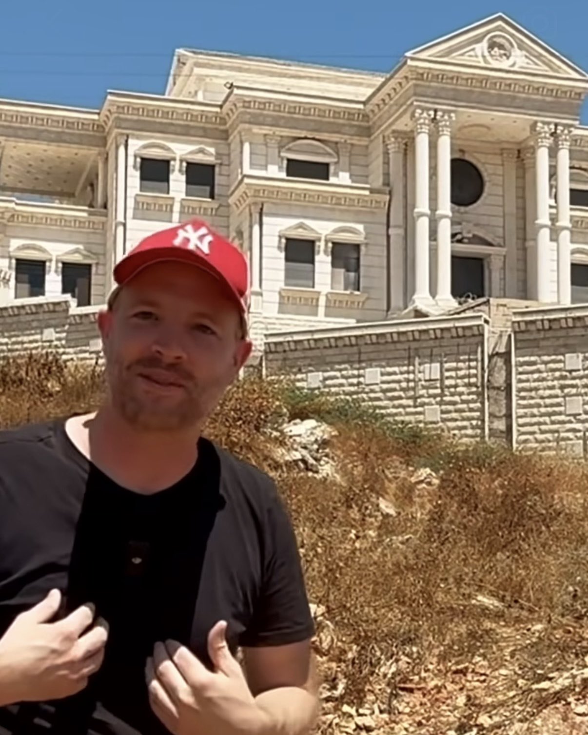 Thumbnail preview image for the video titled: Joseph Cohen inciting against Turmus Ayya village where luxurious US-Palestinian houses are erected