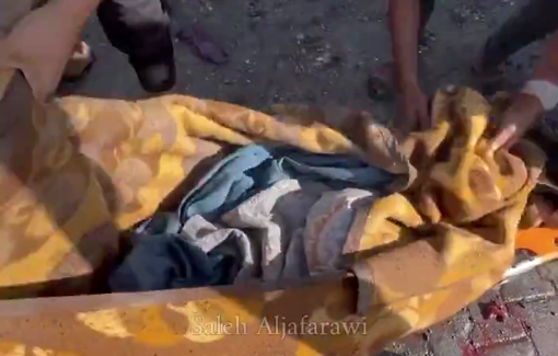 Thumbnail preview image for the video titled: Bodies everywhere: 14 killed and dozens injured in IDF bombing of Al-Jaouni school