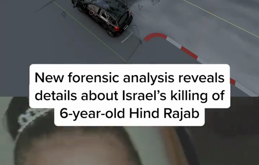 Thumbnail preview image for the video titled: Israeli tank operators - who killed Hind with her family - would have been able to see that they were targeting her