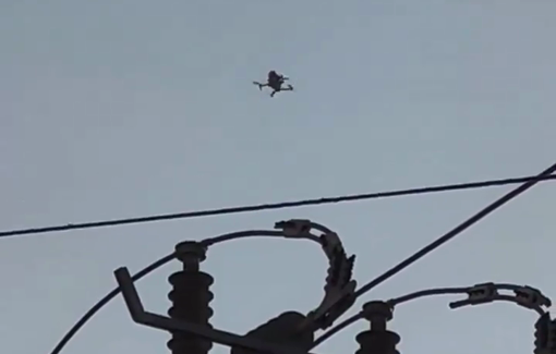 Thumbnail preview image for the video titled: Drones order displaced people sheltering in a school to be forcibly displaced again