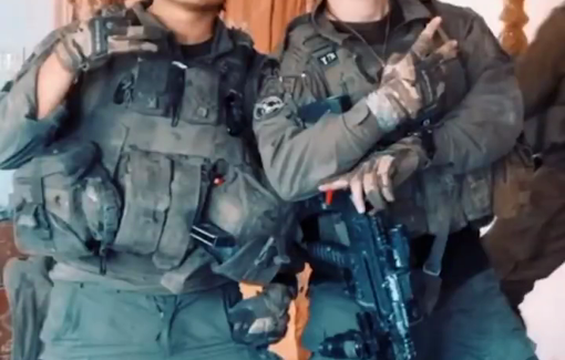 Thumbnail preview image for the video titled: Israeli amateur singer YTK Steppa posted a video clip filmed inside a displaced Palestinian home