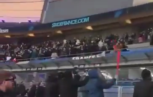 Thumbnail preview image for the video titled: Frech-Israeli hooligans attacks random families during the UEFA Nations League football match between France and Israel