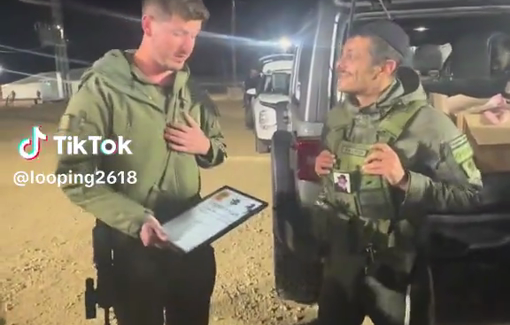 Thumbnail preview image for the video titled: Israeli military awarded French-Israeli "Captain Loupy" soldier an honour certificate